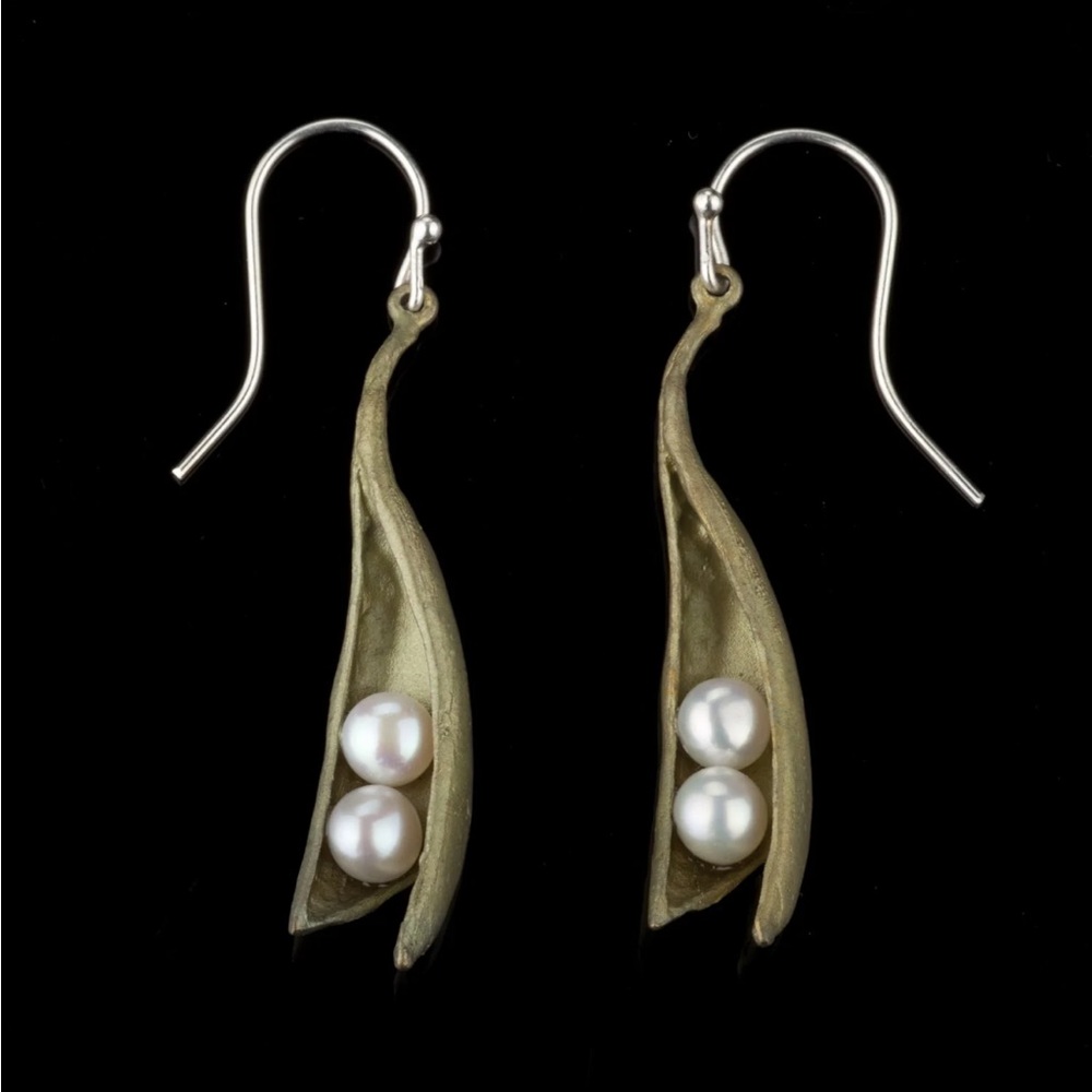 Michael Michaud pea pod earrings